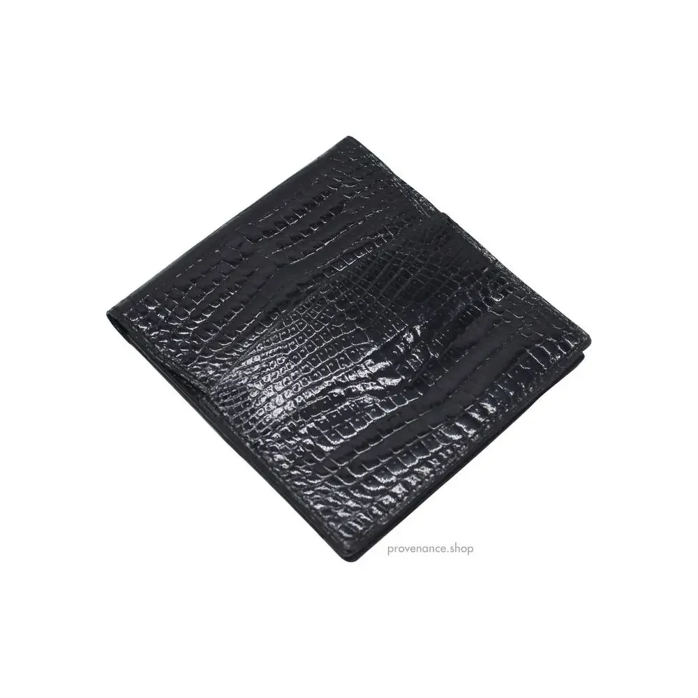 🔴 Gucci Cardholder Wallet - Black Crocodile